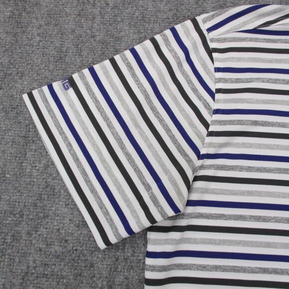 Clemson Tigers Shirt Mens Medium White Gray Striped Polo NCAA Football PING Golf - Picture 8 of 16